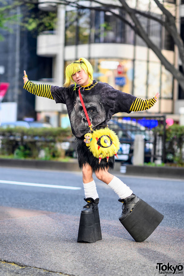 Gorilla Sweater, Giant Platforms: Harajuku's Playful Maximalist Look