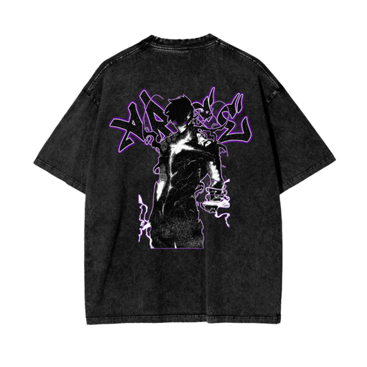 Shadow Monarch Oversized Vintage T-Shirt - ChibiBytes