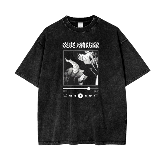 Fire Playlist Oversized Vintage T-Shirt - ChibiBytes