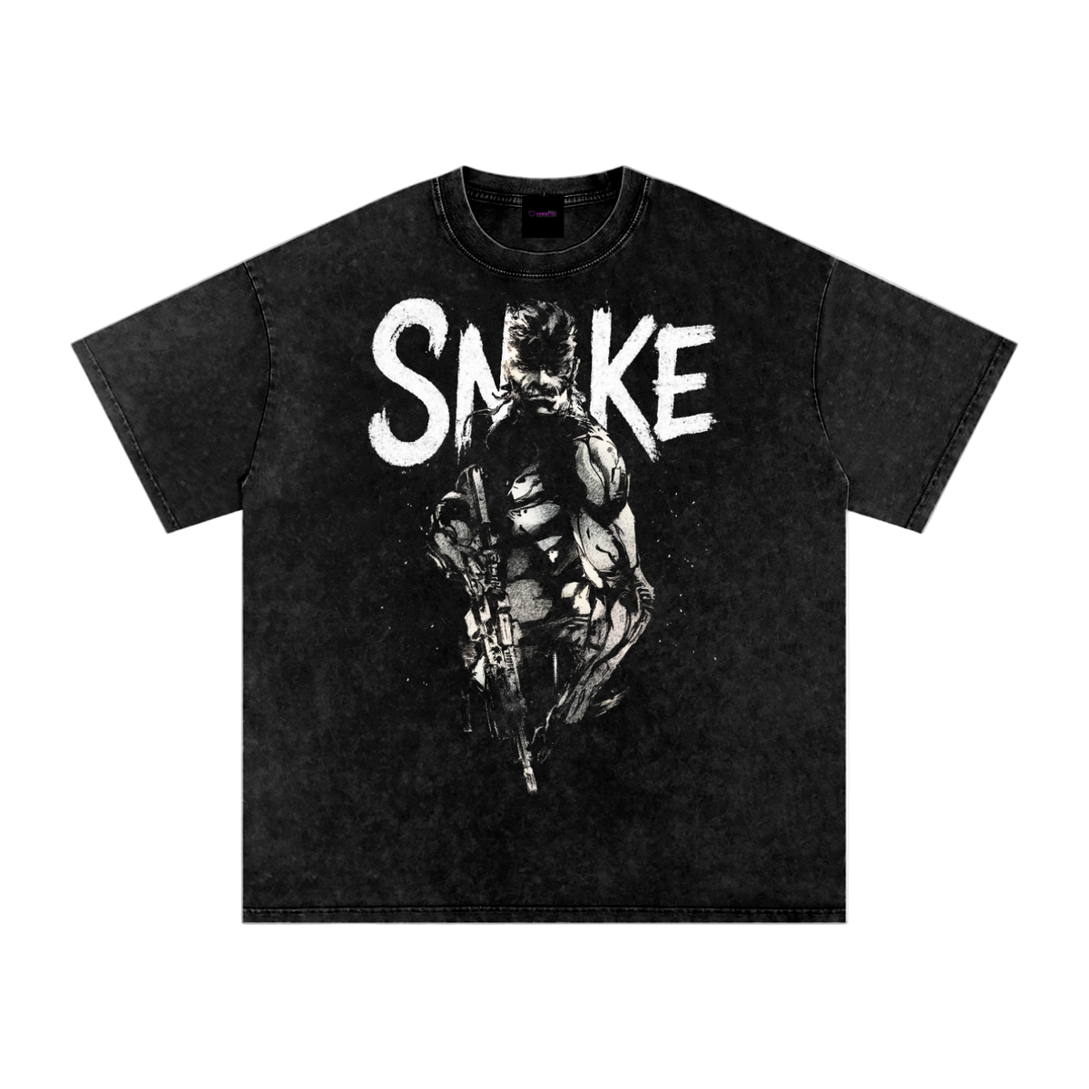 Solid Snake Oversized Vintage T-Shirt - ChibiBytes